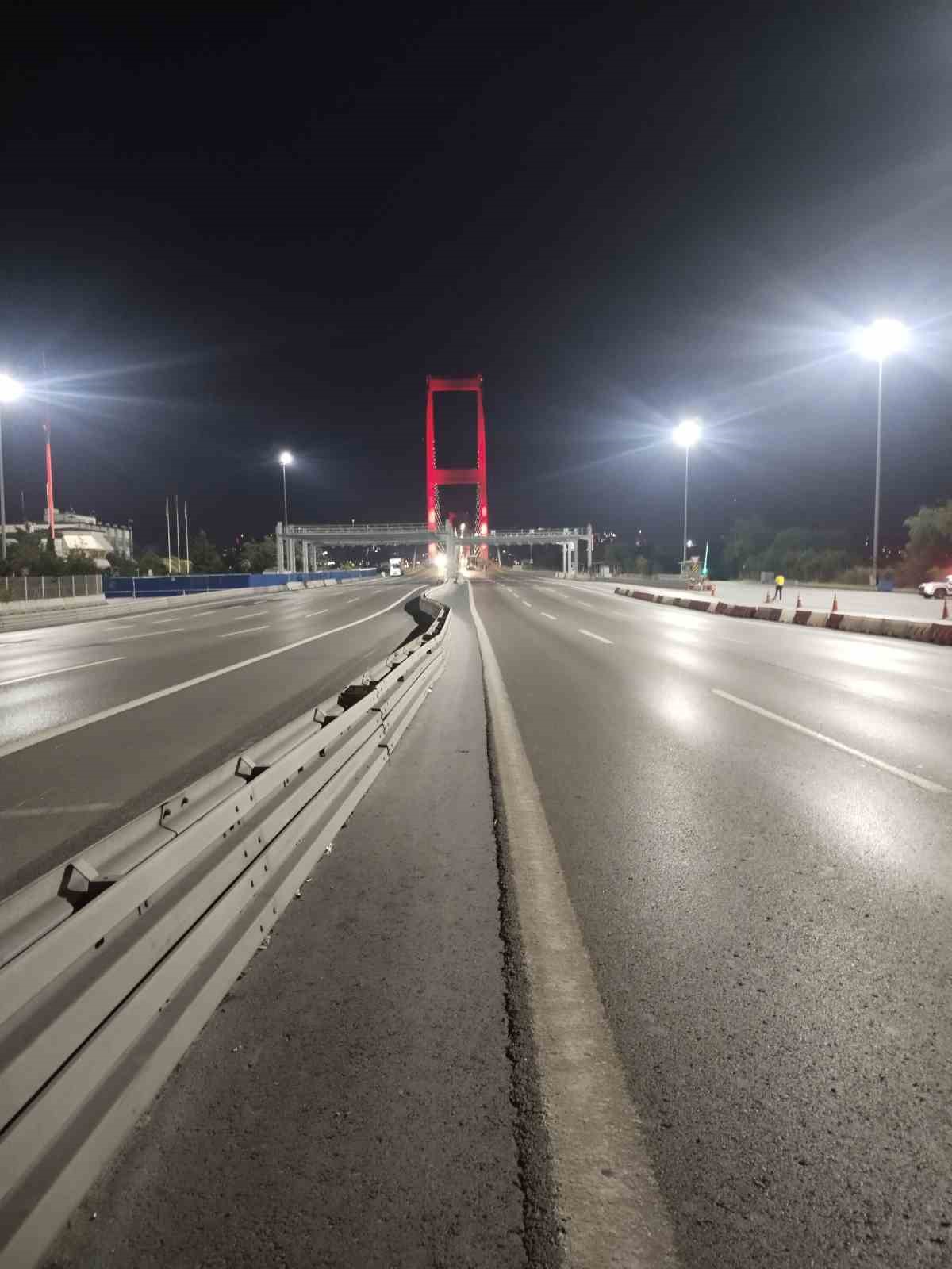 15 Temmuz Şehitler Köprüsü "Milli Birlik Etkinlikleri" kapsamında trafiğe kapatıldı
