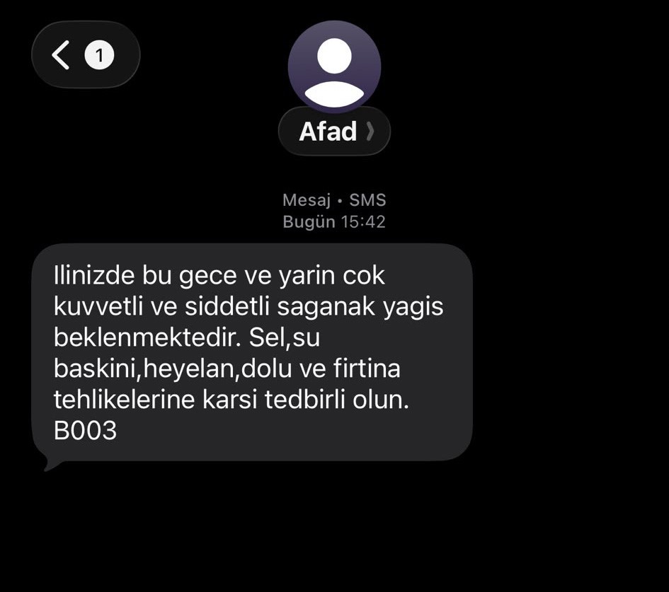 AFAD’dan vatandaşa beklenen yağışa karşı ’tedbirli olun’ mesajı
