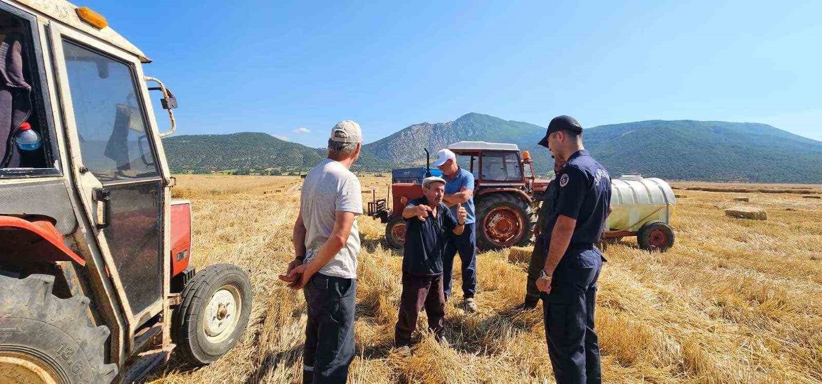 Biçerdöver operatörlerine yangın eğitimi
