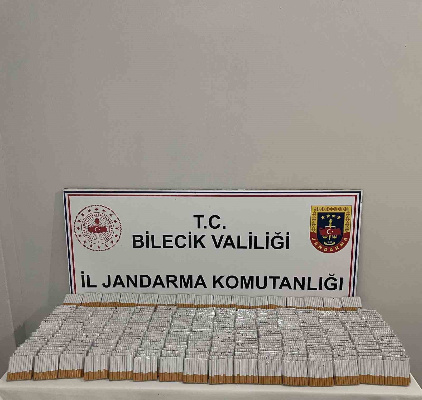 Bilecik’te 9 bin 320 adet doldurulmuş makaron ele geçirildi
