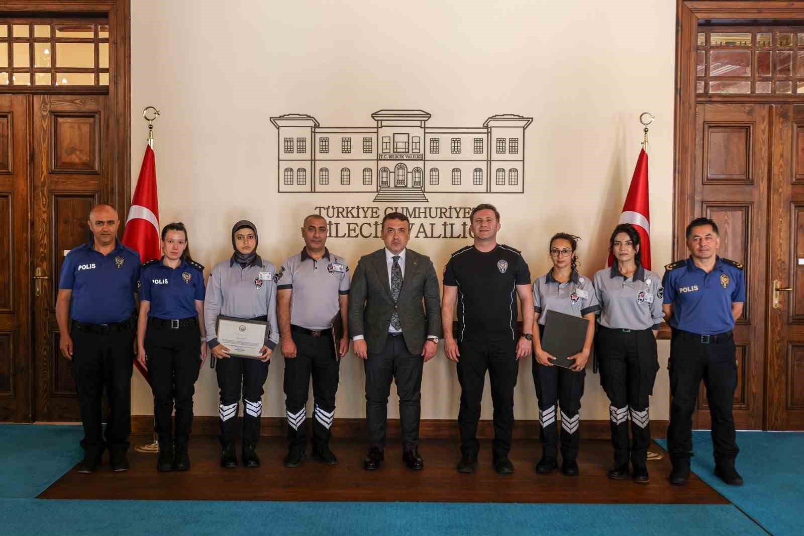 Bilecik’te özel güvenlik personellerine başarı belgesi
