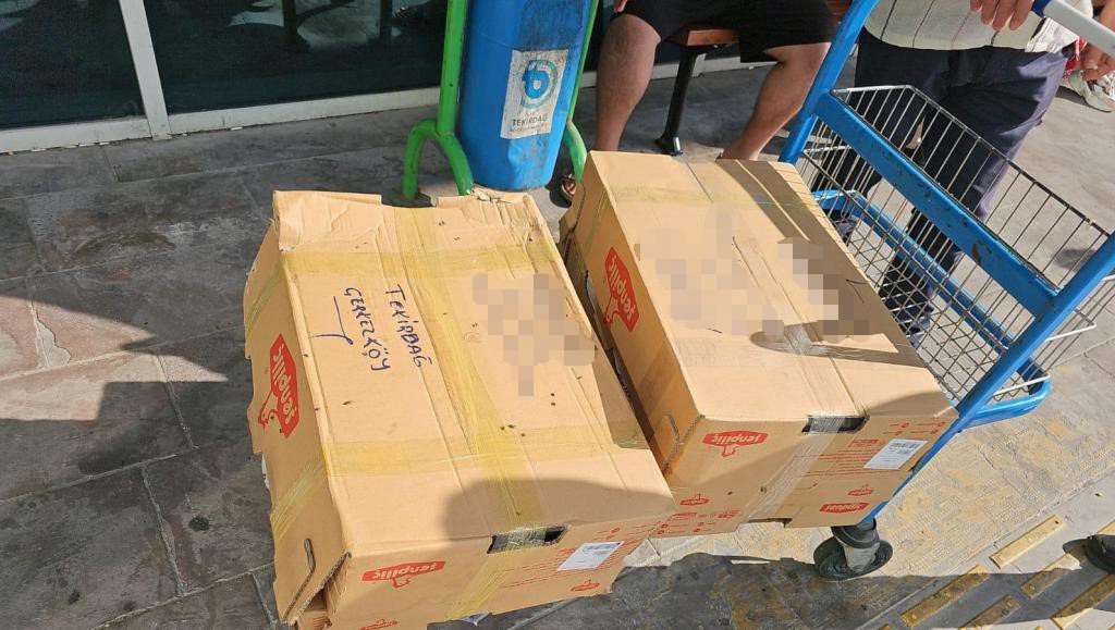 Çerkezköy Otogarı’nda sağlıksız şartlarda taşınan kırmızı etlere el konuldu
