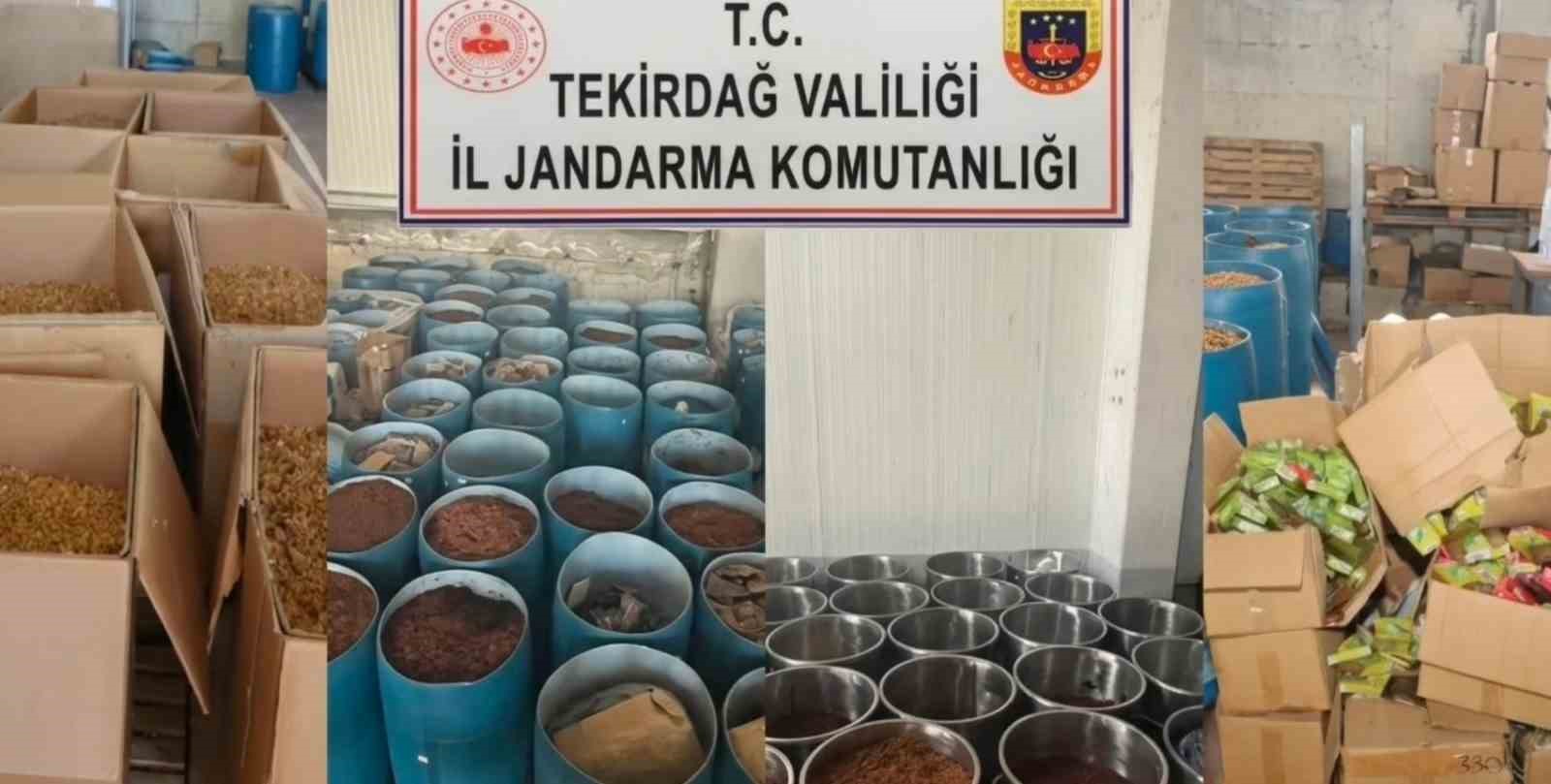 Çerkezköy’de 84 milyon TL değerinde kaçak tütün ele geçirildi
