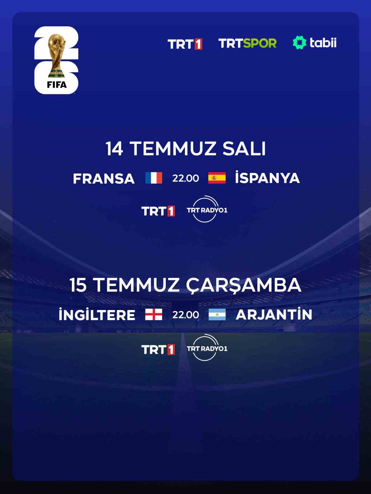 Dünya Kupası’nda yarı final maçları başlıyor
