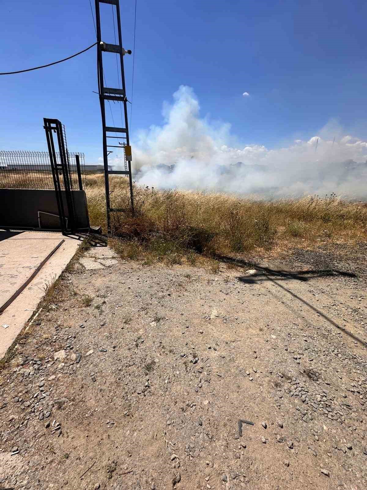 Elektrik tellerine çarpan kuş yangın çıkardı
