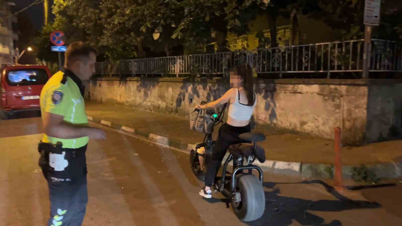 Elektrikli bisiklet sürücüsü alkollü çıktı, "Eve gidiyordum" dedi
