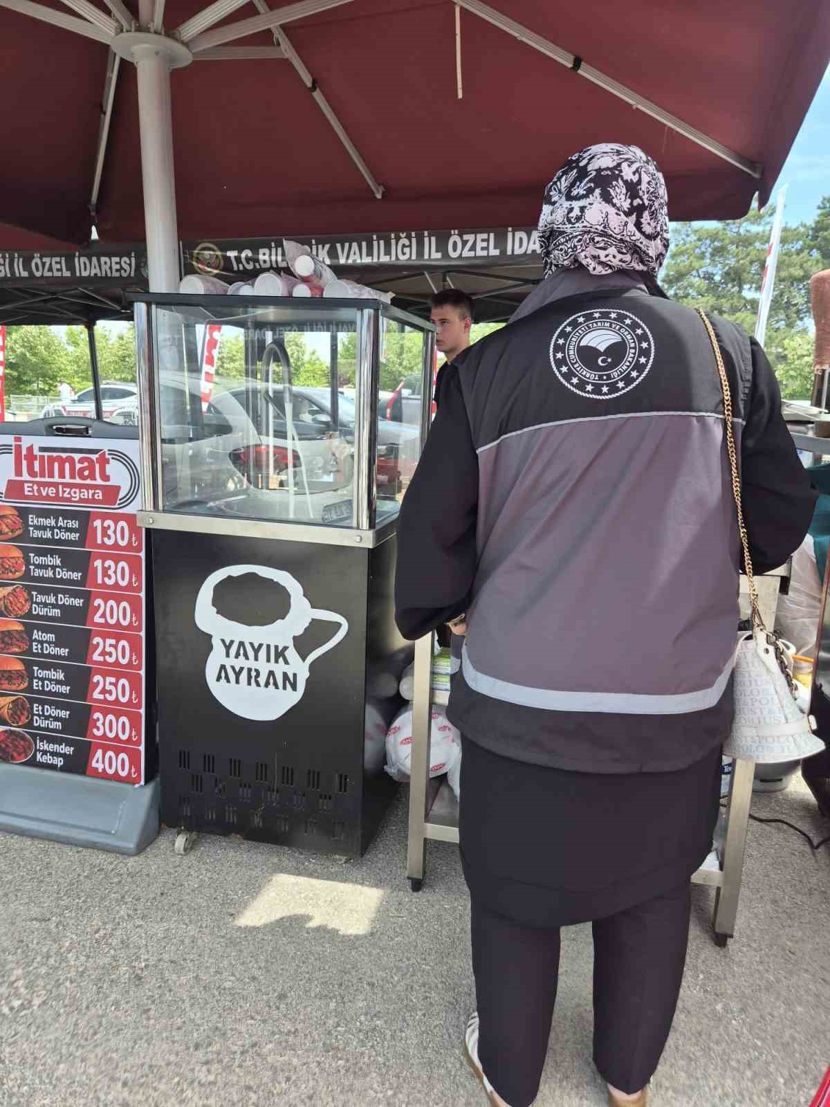 Festival alanındaki işletmelere sıkı gıda denetimi
