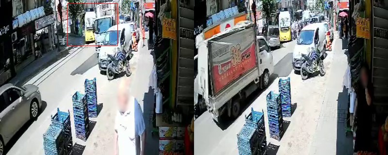 Halk otobüsü tali yoldan çıkan otomobille çarpıştı
