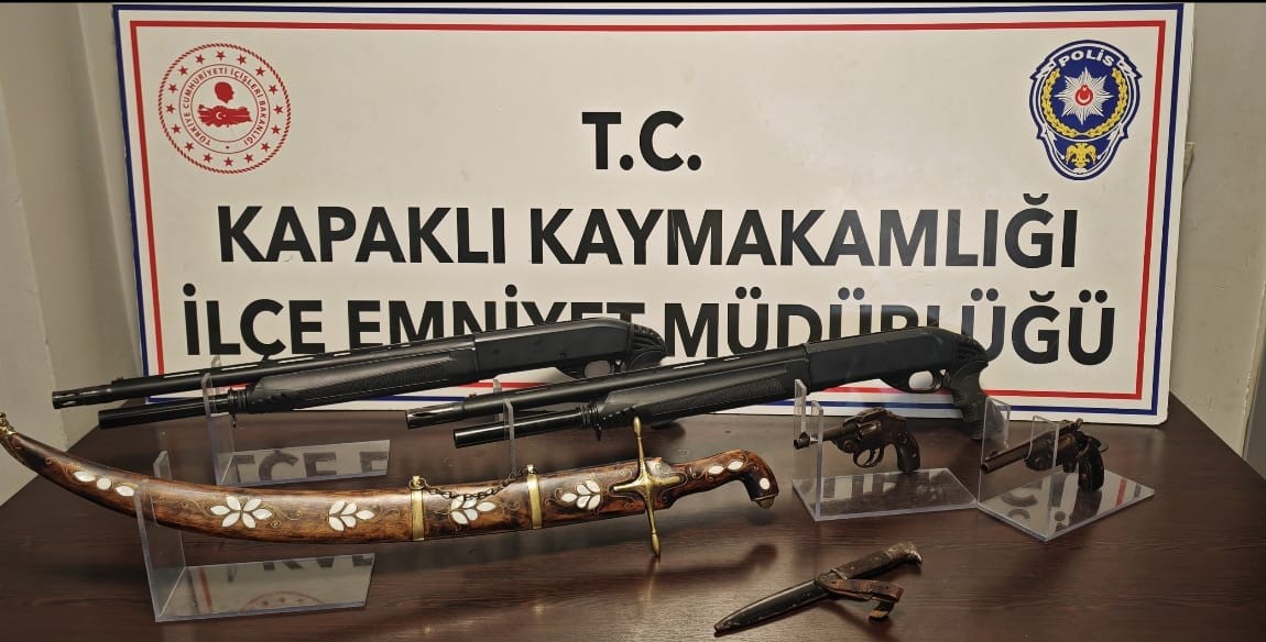 Kapaklı’da tarihi silahlar ele geçirildi
