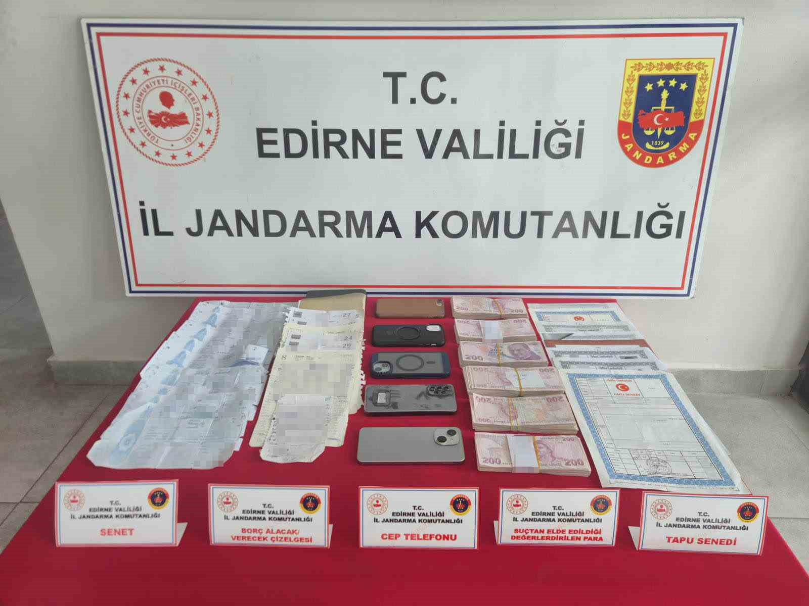 Keşan’da 6 şüpheli "tefecilik" iddiasıyla gözaltına alındı
