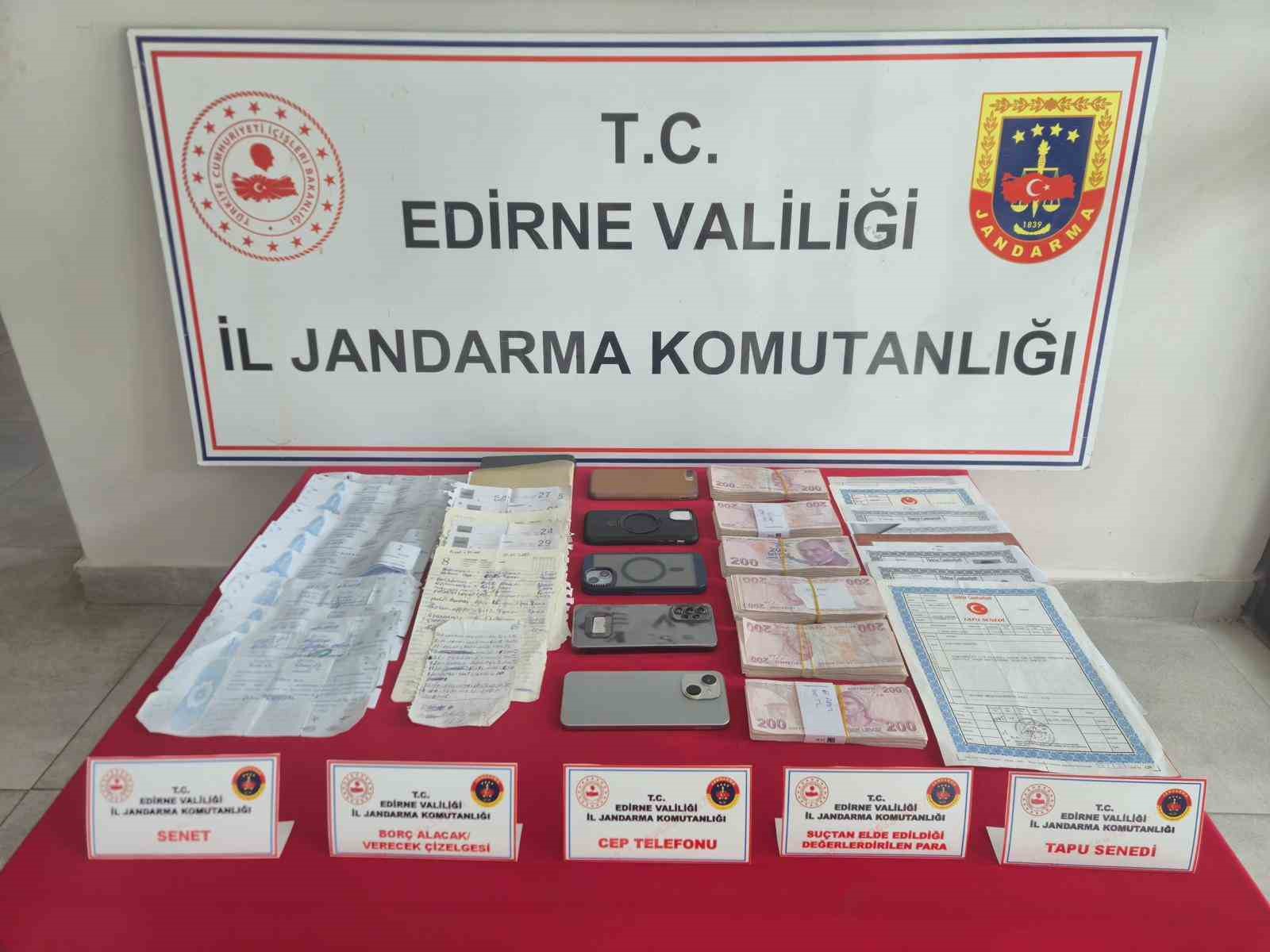 Keşan’da "tefecilik" iddiasıyla gözaltına alınan 6 şüpheli tutuklandı

