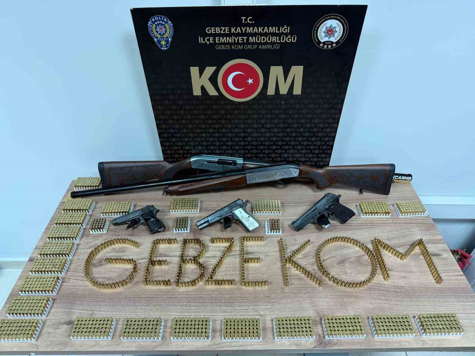 Kocaeli’de operasyon: Bin 513 fişek ele geçirildi
