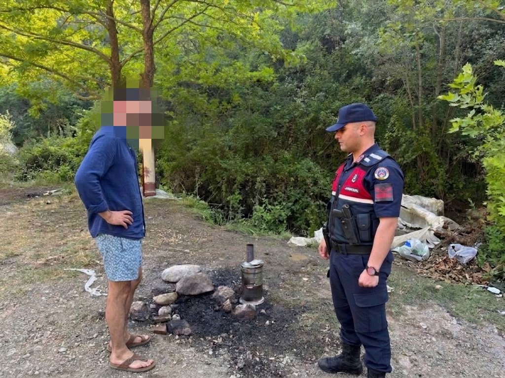 Ormanlık alanda mangal yakan şahsa 3 bin 705 lira ceza
