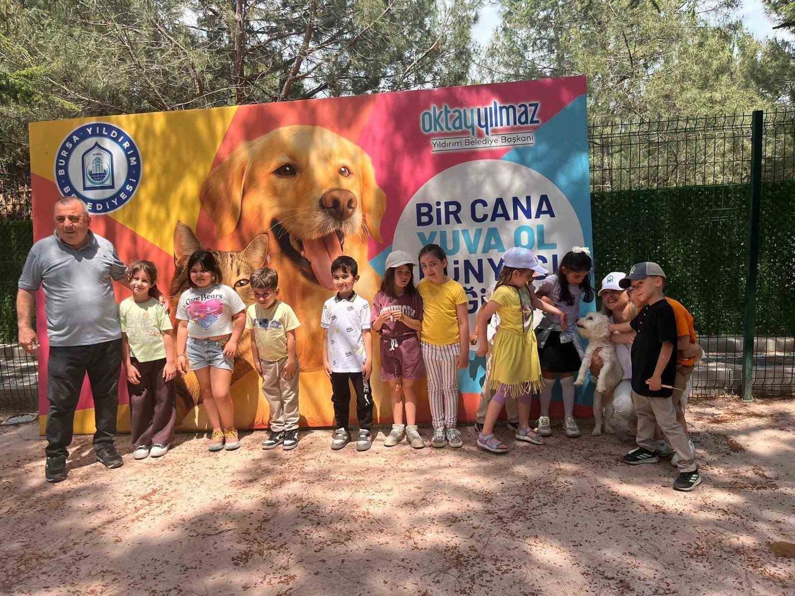 Sahipsiz sokak hayvanları tedavi merkezi ve doğal yaşam alanı, öğrencileri ağırladı
