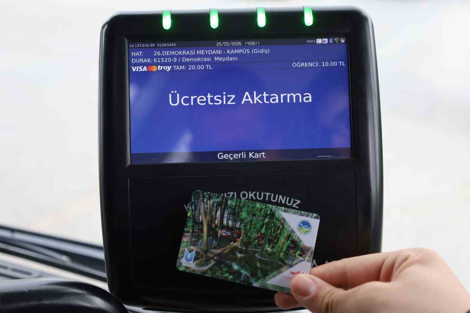 Sakarya’da toplu taşımada vatandaş dostu "Aktarma" sistemi 514 bin kez kullanıldı
