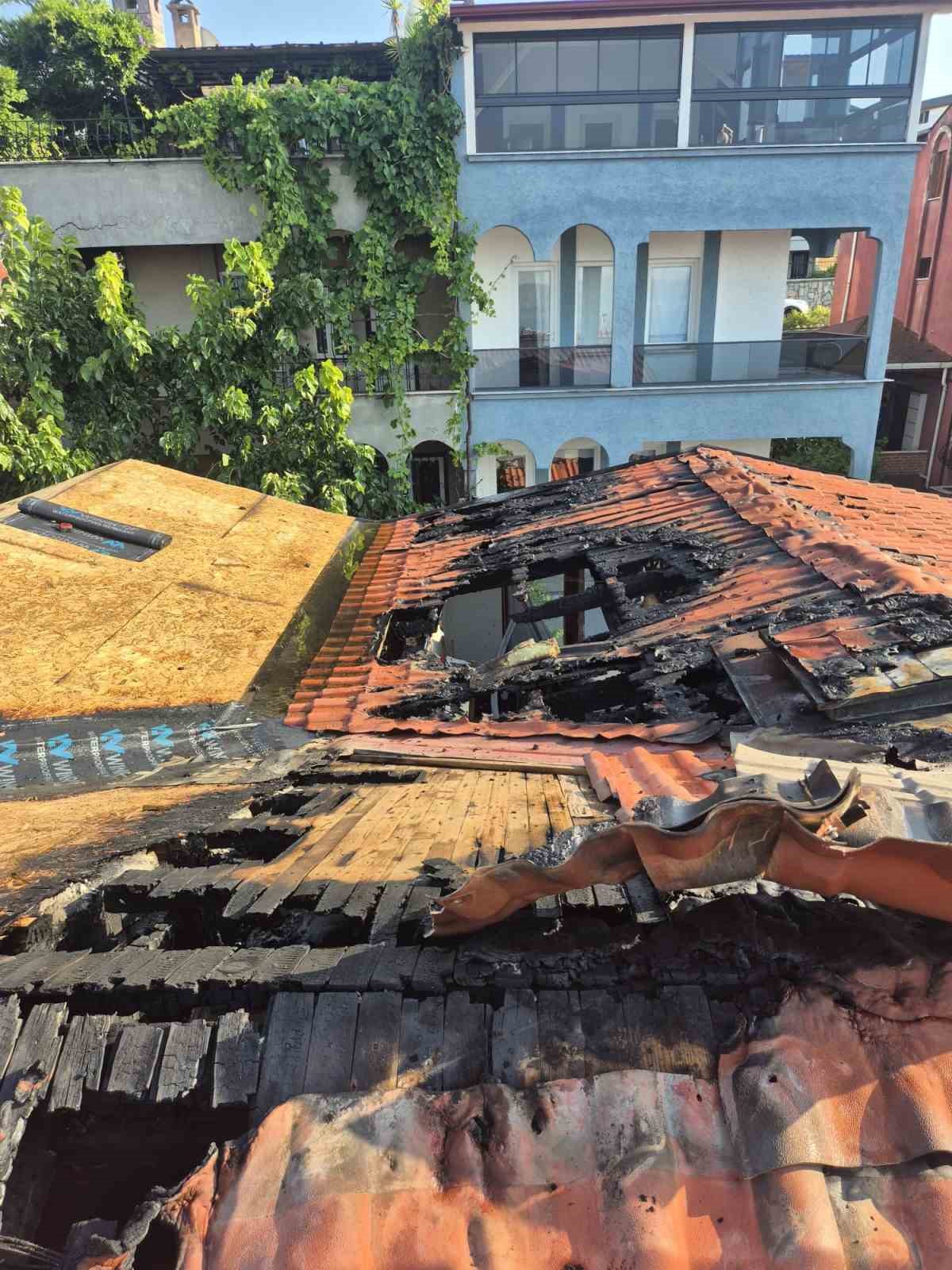 Tadilat sırasında çıkan kıvılcımlar yangına sebep oldu
