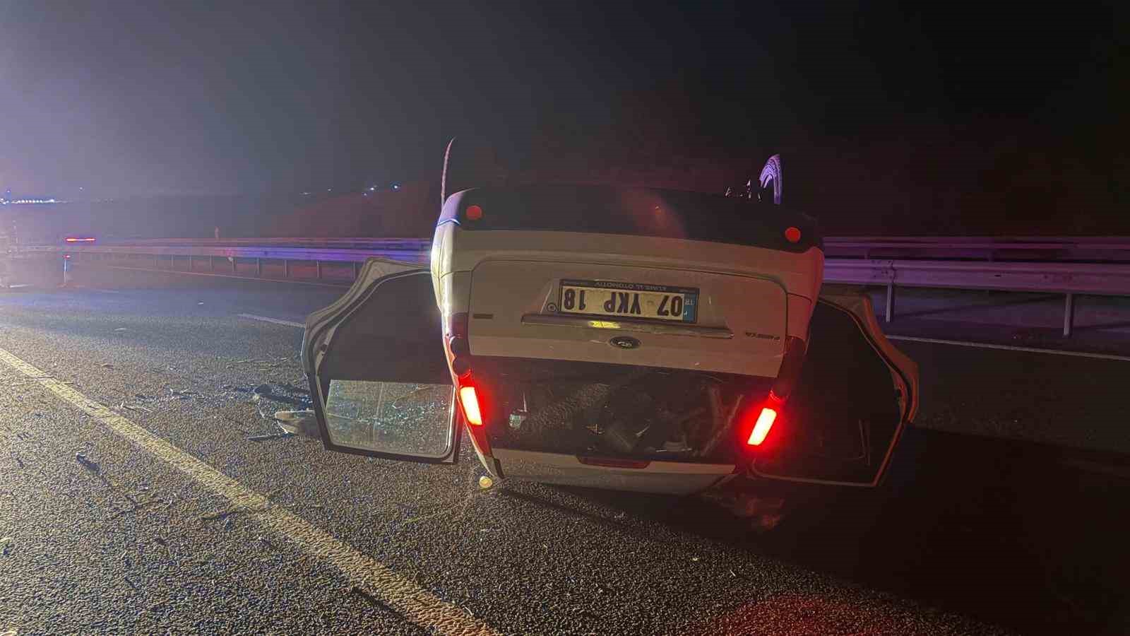 Takla atan otomobilin sürücüsünün alkollü olduğu hastanede ortaya çıktı
