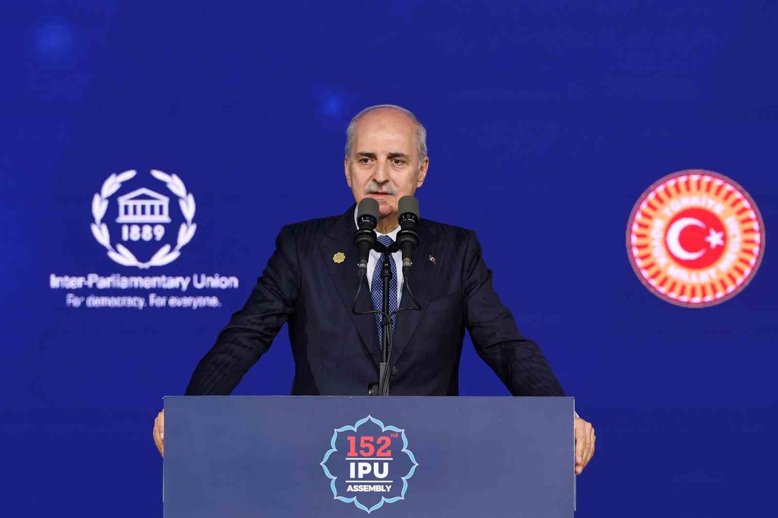 TBMM Başkanı Kurtulmuş: "İsrail’in Birleşmiş Milletler üyeliği mutlaka askıya alınmalı"

