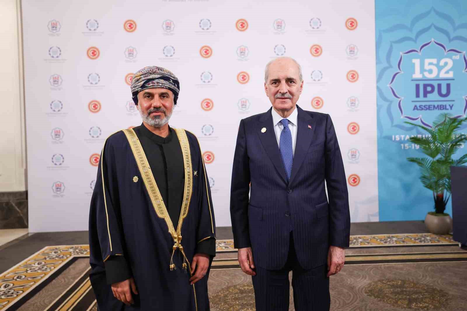 TBMM Başkanı Kurtulmuş, Umman Şura Meclisi Başkanı Al Maawali ile görüştü

