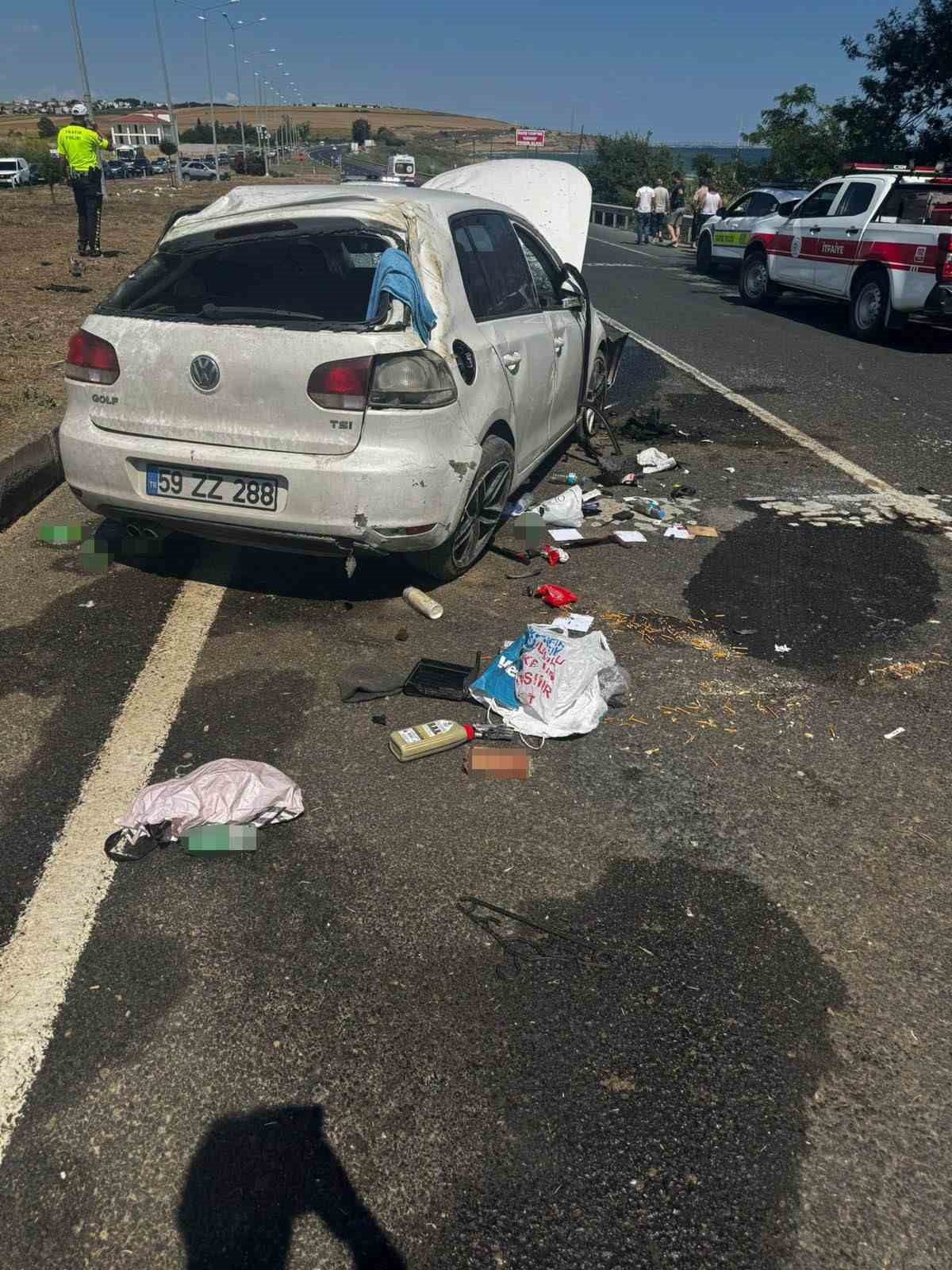 Tekirdağ’da feci kaza: Düğün hazırlığındaki çift yaralandı
