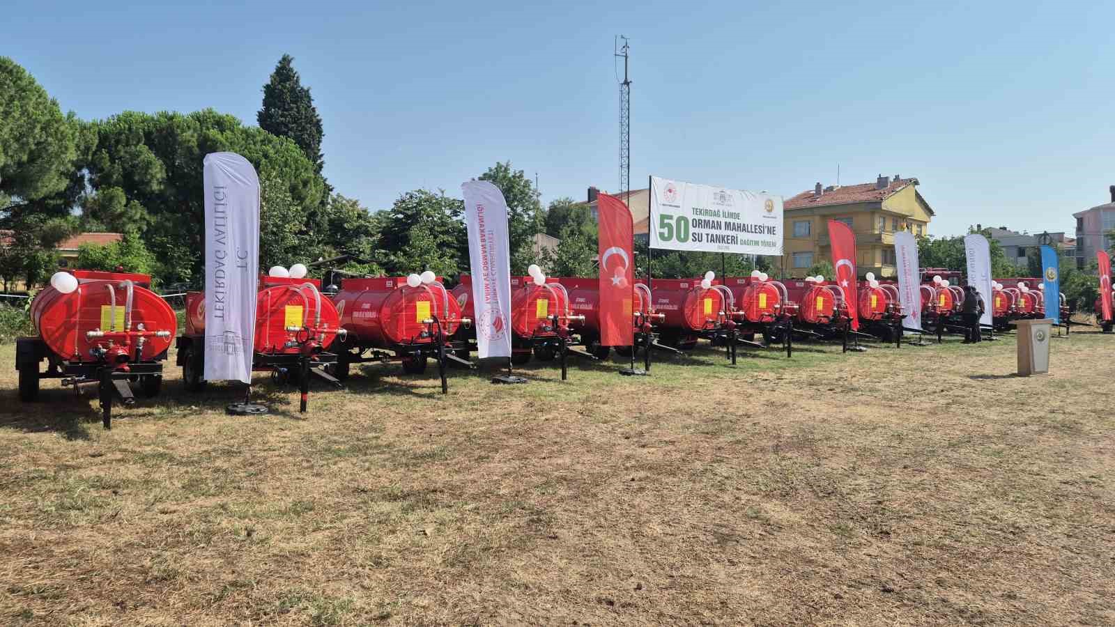 Tekirdağ’da orman yangınlarına karşı dev hamle: 50 mahalleye 50 su tankeri
