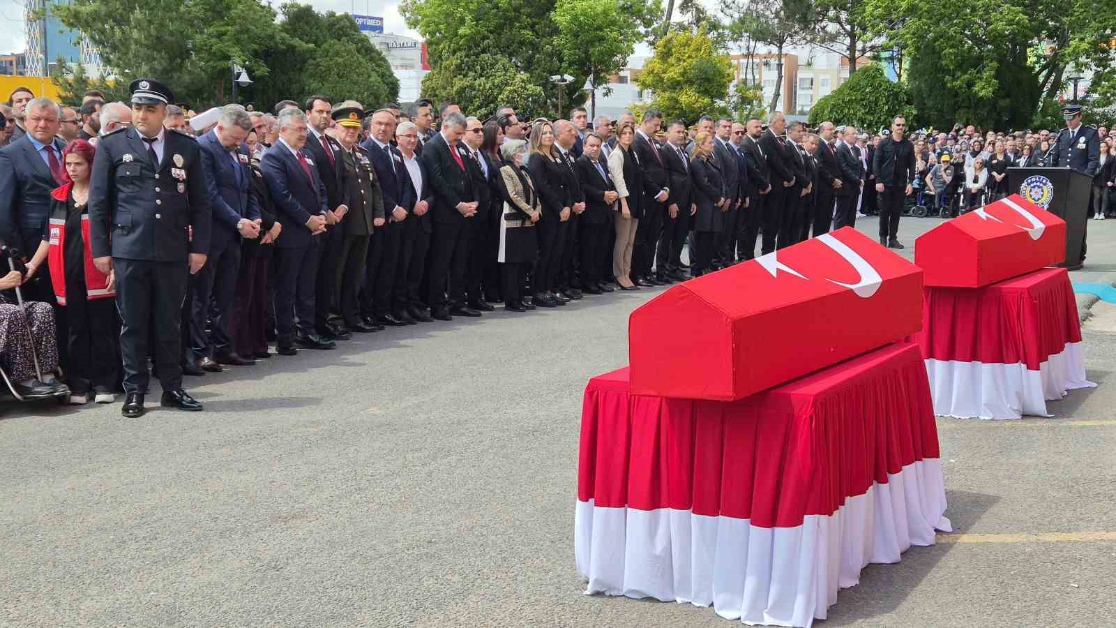 Tekirdağ’da şehit polislere acı veda
