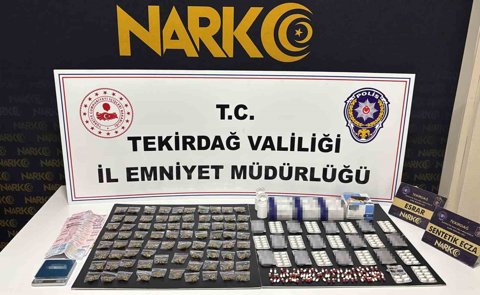 Tekirdağ’da uyuşturucu operasyonları: 110 şüpheliye işlem, 9 tutuklama
