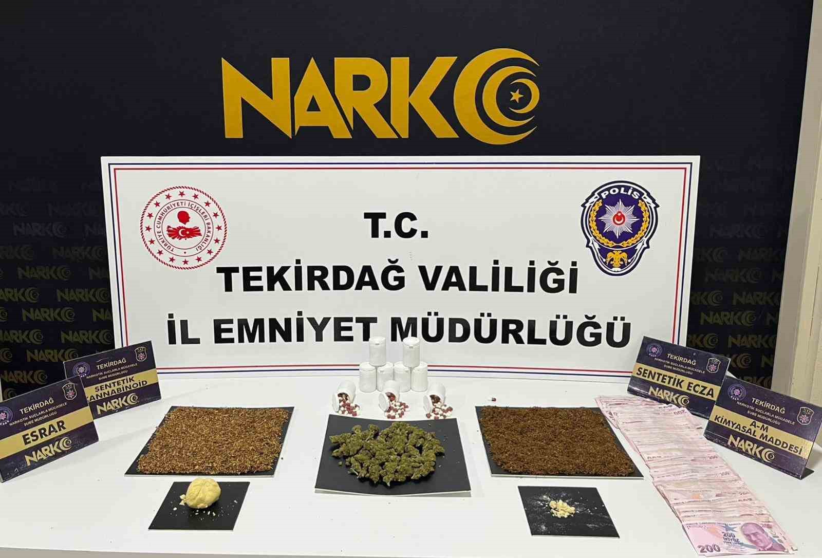 Tekirdağ’da uyuşturucuya geçit yok: 114 operasyonda 133 şüpheliye işlem
