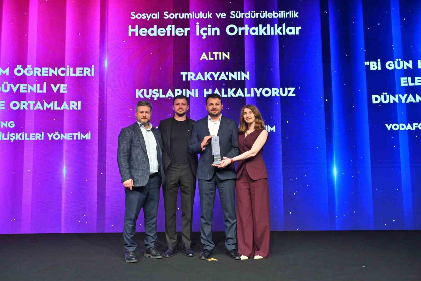 "Trakya’nın Kuşlarını Halkalıyoruz" projesine ödül

