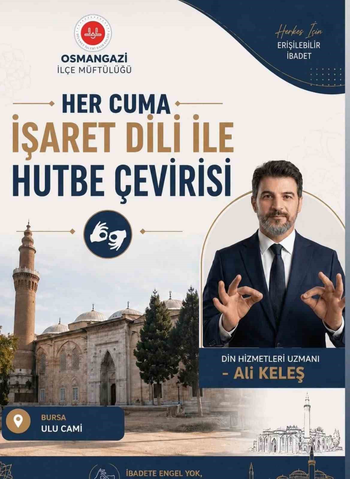 Ulucami’de de cuma hutbe çevrisi başlıyor
